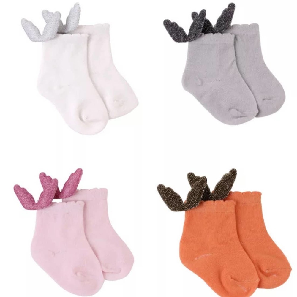 Set Baby Sparkly Angle Wing Slipper Socks 24M